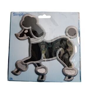 Simplicity‎ Black Poodle Dog Iron On Appliqué 1950's Retro Poodle Skirt 6”x6”